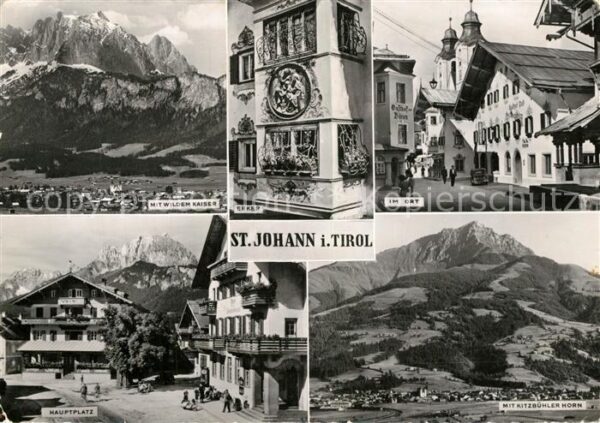 St Johann Tirol Wilder Kaiser Erker Ortspartie Hauptpla