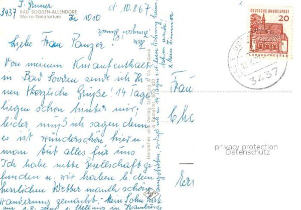 Bad Sooden-Allendorf Werra Sanatorium Fliegeraufnahme – Bild 2