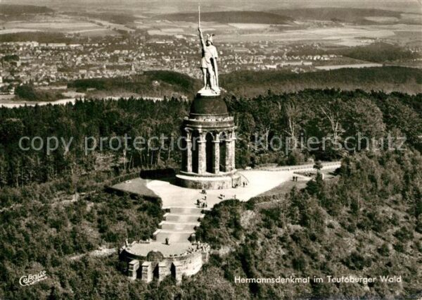 Teutoburgerwald Hermannsdenkmal Fliegeraufnahme