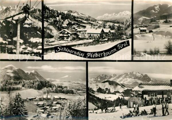 Fieberbrunn Tirol Sessellift Panorama Berghütte