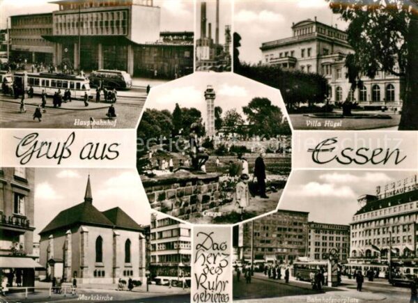 Essen Ruhr Hauptbahnhof Villa Hügel Marktkirche Ba