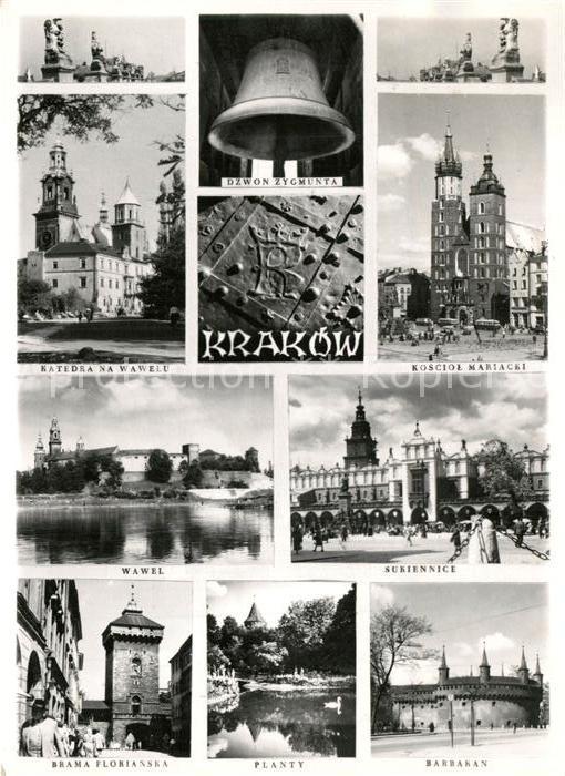 Krakow Krakau Ratedra na Wawelu Kosciol Mariacki Wawe