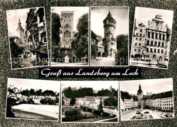 Landsberg Lech Staddttore Rathaus Markt Brücke