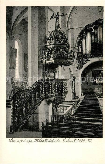 Lamspringe Klosterkirche Innenansicht Kanzel 17. J