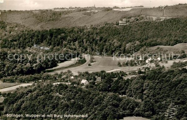 Solingen mit Burg Hohenscheid Fliegeraufnahme