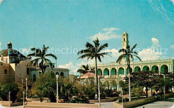 Veracruz El Zocalo y el Palacio Municipal de Alv