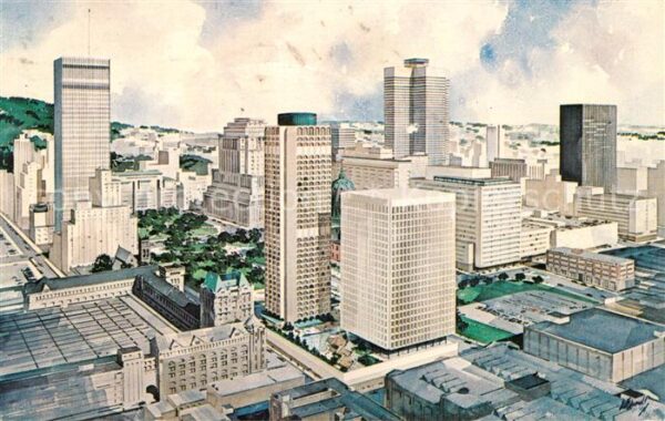 Montreal Quebec Business district Chateau Champlain as