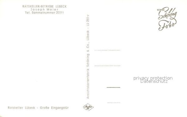 Luebeck Ratskeller Eingangstür – Bild 2