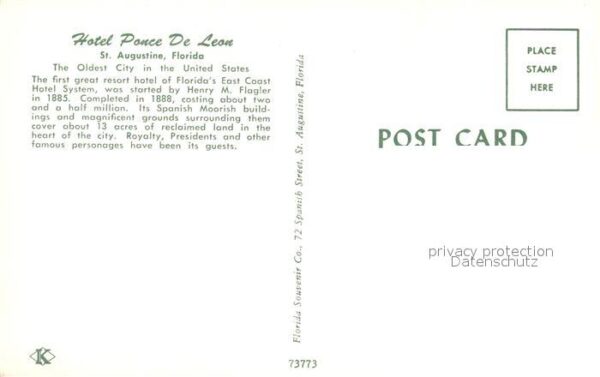 St Augustine Hotel Ponce De Leon – Bild 2