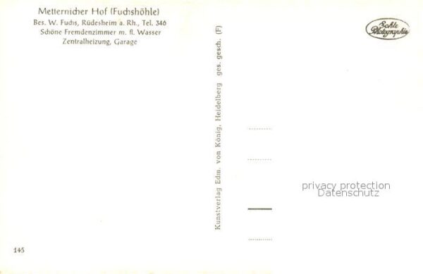 Ruedesheim Rhein Hotel Restaurant Metternicher Hof Fuchs – Bild 2