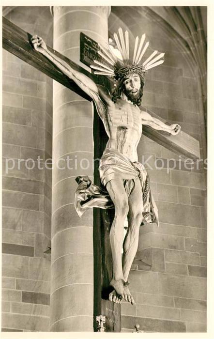 Schwaebisch Hall St Michaeliskirche Christus Figur von M