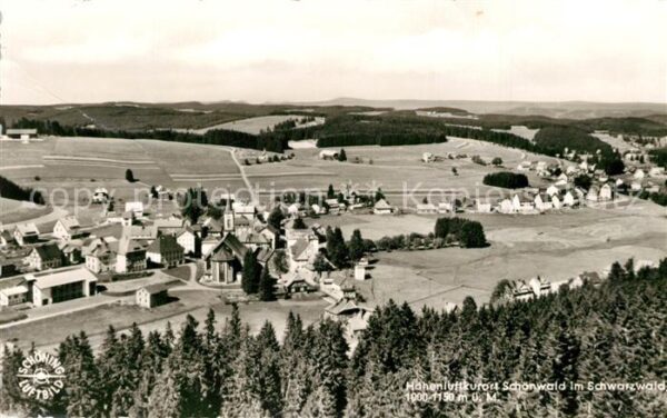 Schoenwald Schwarzwald Höhenluftkurort Fliegeraufnahme