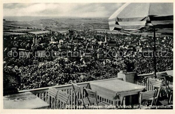 Bad Mergentheim Panorama Blick vom Terrassencafe Waldec