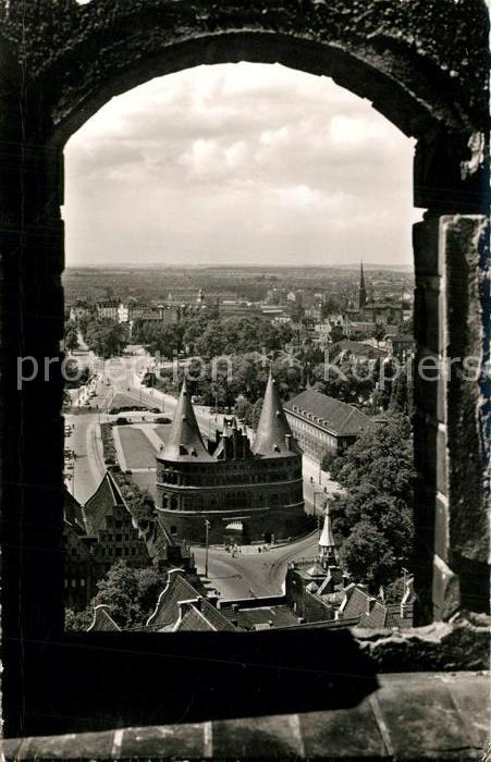 Luebeck Panorama Blick vom Aussichtsturm St Pet