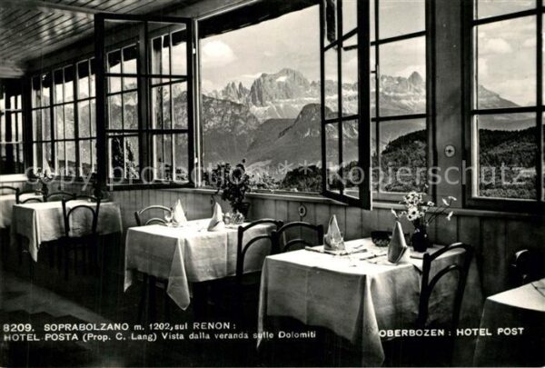 Soprabolzano Hotel Posta vista dalla veranda sulle D