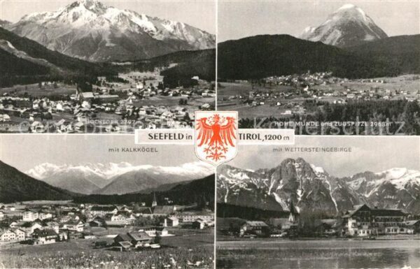Seefeld Tirol Gesamtansicht mit Hocheder Hohe Munde Z