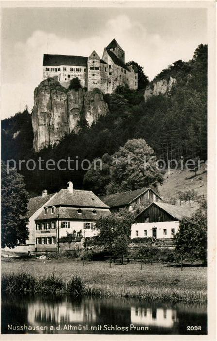 Nusshausen Oberpfalz Partie an der Altmühl mit Schloss Prunn