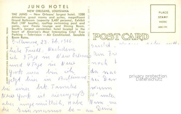 New Orleans Louisiana Jung Hotel Illustration – Bild 2