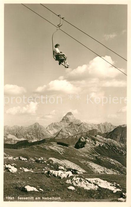 Nebelhorn Sessellift Gebirgspanorama Allgäuer Alp