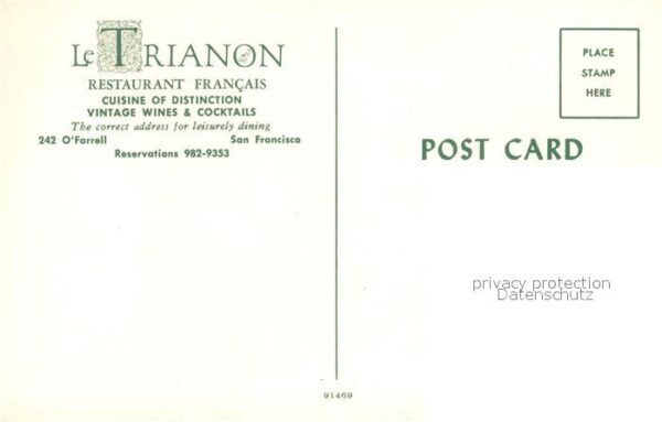 San Francisco California Le Trianon Restaurant Francais – Bild 2