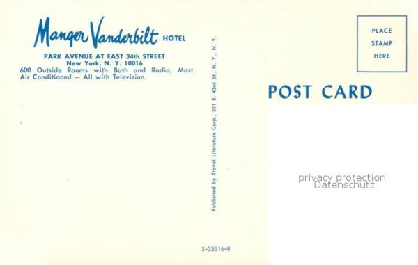 New York City Manger Vanderbilt Hotel – Bild 2