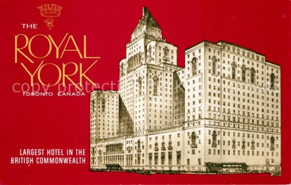 Toronto Canada New Royal York Hotel Illustration