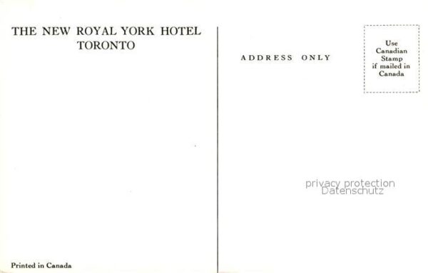 Toronto Canada New Royal York Hotel Illustration – Bild 2