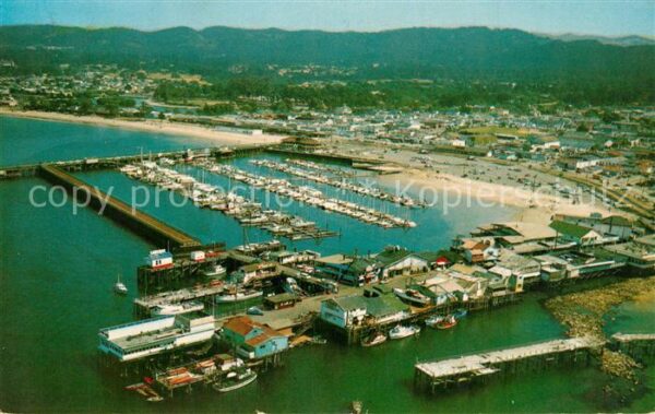 Monterey California Fisherman's Wharf and Marina aerial vie