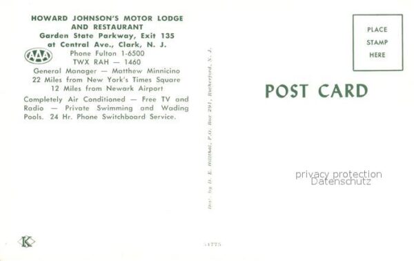 Clark New Jersey Howard Johnson's Motor Lodge Restaurant – Bild 2