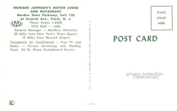 Clark New Jersey Howard Johnson's Motor Lodge and Restau – Bild 2