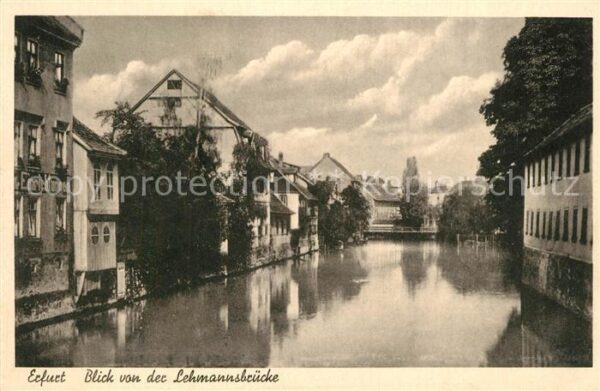 Erfurt Blick von der Lehmannsbrücke