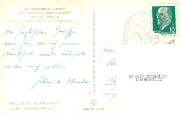 Oberwiesenthal Erzgebirge Erholungsheim Sachsenbaude der IG Wismu – Bild 2