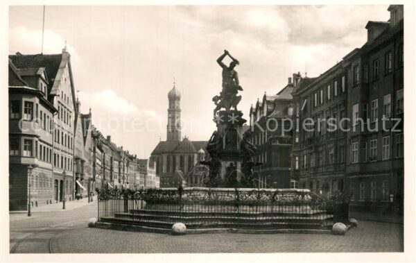 Augsburg Maximilianstrasse mit Herkulesbrunnen U