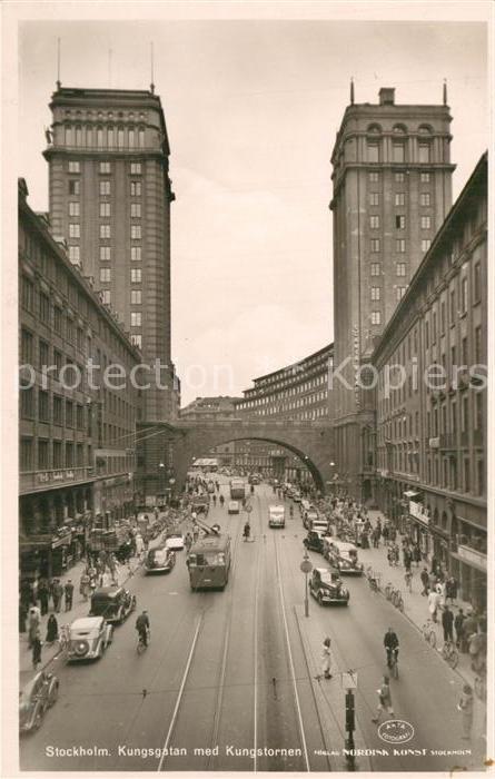 Stockholm Kungsgatan med Kungstornen