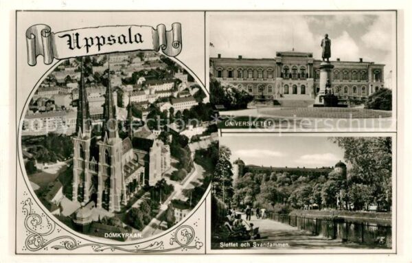 Uppsala Domkyrkan Universitetet Slottet och Sva