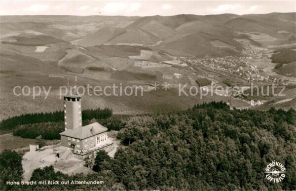 Kirchhundem Aussichtsturm Hohe Bracht Blick auf Alt