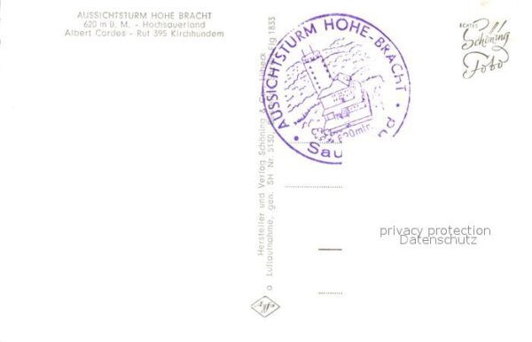 Kirchhundem Aussichtsturm Hohe Bracht Blick auf Alt – Bild 2