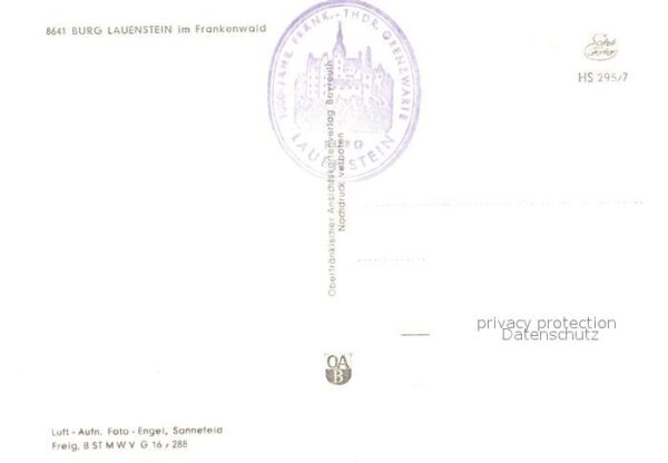 Lauenstein Oberfranken Burg Fliegeraufnahme – Bild 2
