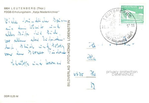 Leutenberg Thueringen FDGB Erholungsheim Katja Niederkirchner – Bild 2
