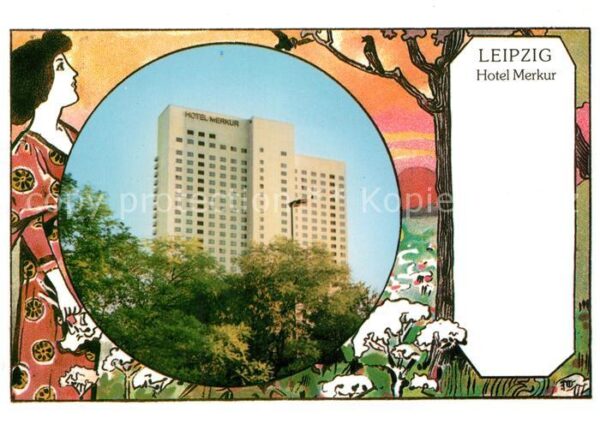 Leipzig Hotel Merkur Künstlerkarte