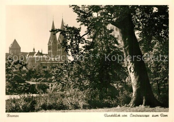 Bremen Durchblick von Contresearpe zum Dom