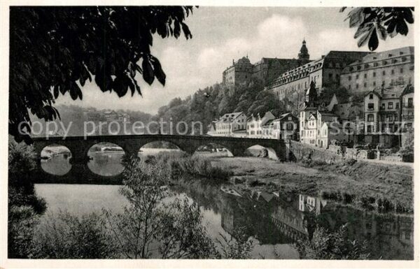 Weilburg Partie am Fluss Brücke Schloss