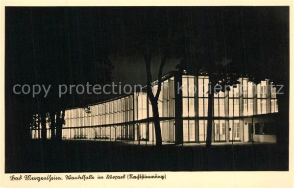 Bad Mergentheim Wandelhalle im Kurpark Nachtstimmung ch