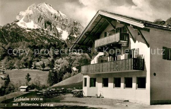 Mittenwald Bayern Gröblalm mit Wetterstein