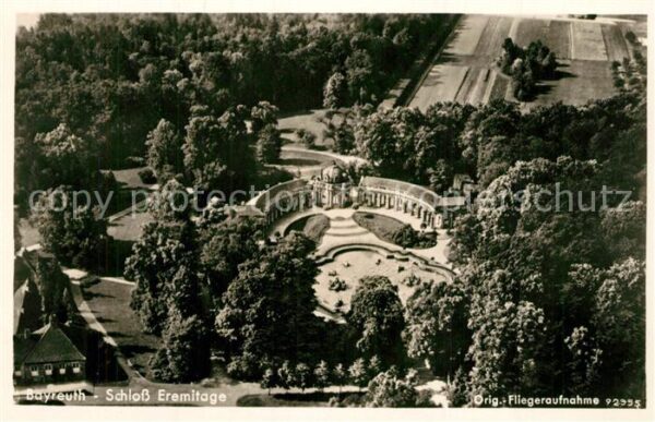 Bayreuth Schloss Eremitage Original Fliegeraufna