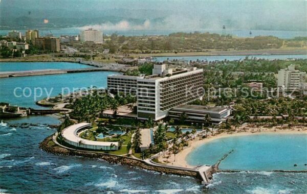 San Juan Puerto Rico Caribe Hilton Hotel aerial view