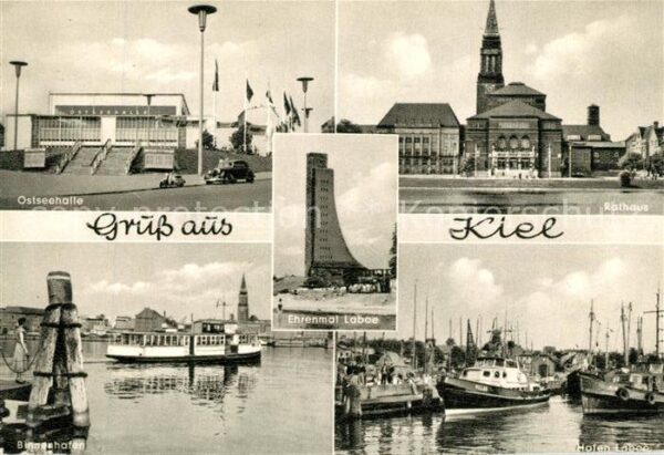 Kiel Ostseehalle Rathaus Hafen Fischkutter M
