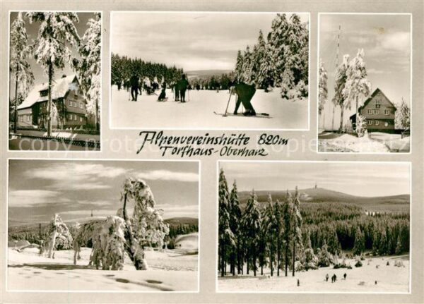 Torfhaus Harz Alpenvereinshütte Winterlandschaft Skif