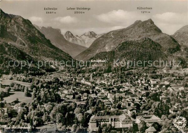 Bad Reichenhall Gesamtansicht mit Alpenpanorama Flieger