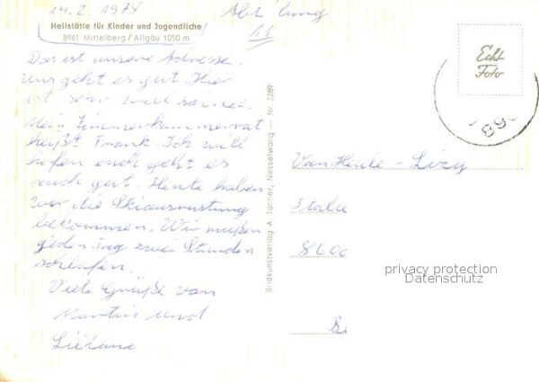 Mittelberg Oy Heilstätte für Kinder und Jugendliche W – Bild 2
